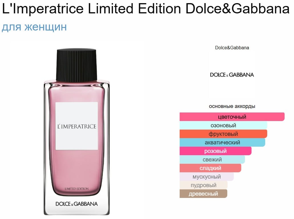 Dolce&Gabbana L’Imperatrice Limited