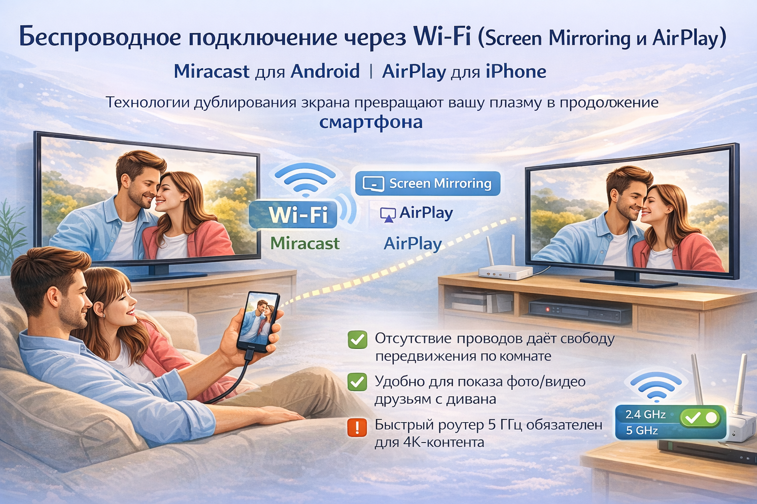 Screen Mirroring и AirPlay