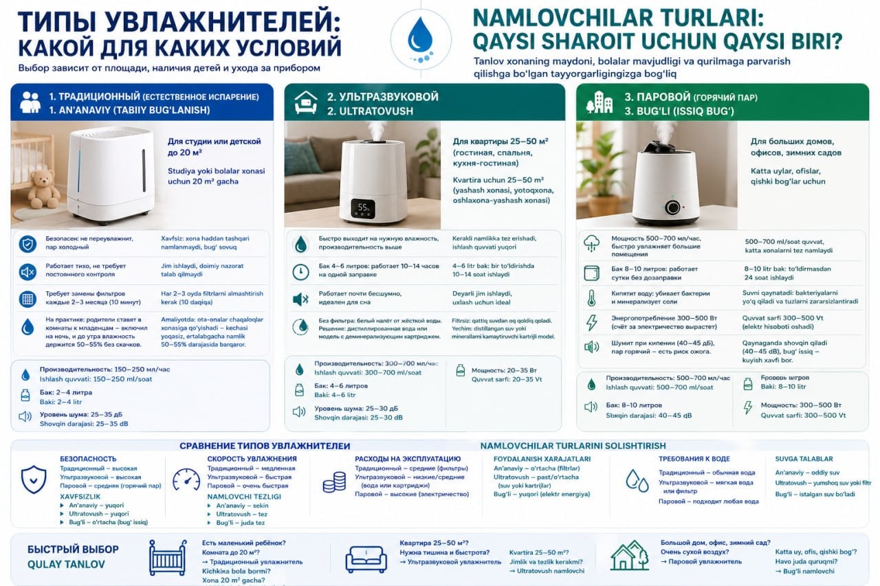 какой увлажнитель для чего