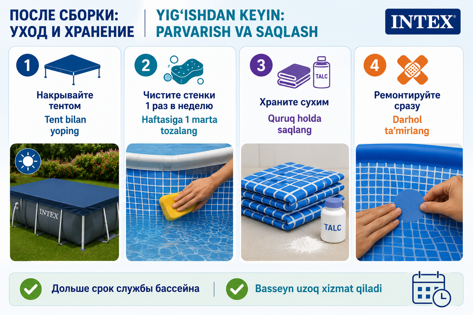 Уход после сборки