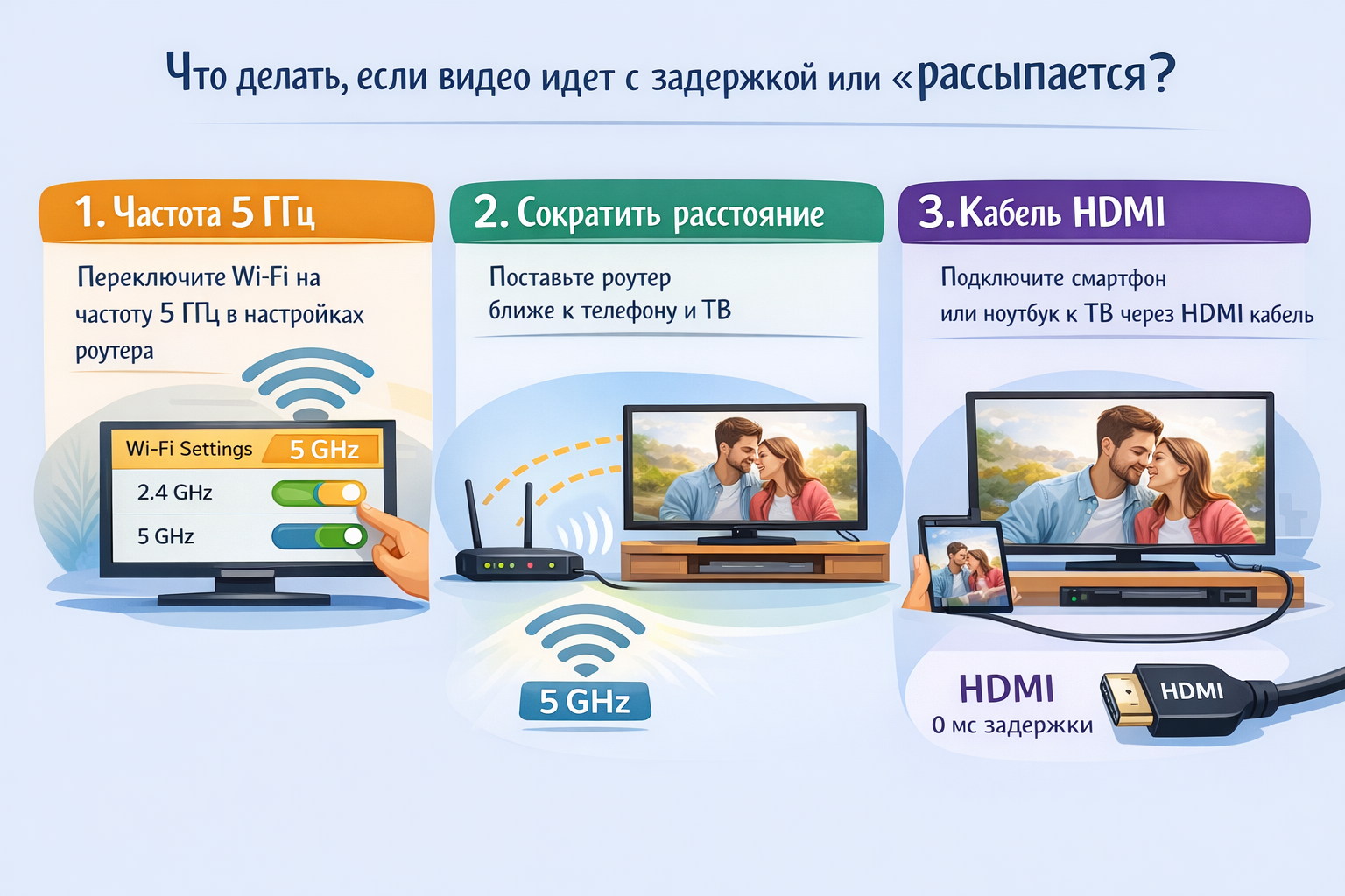 Что делать, если видео рассыпается?